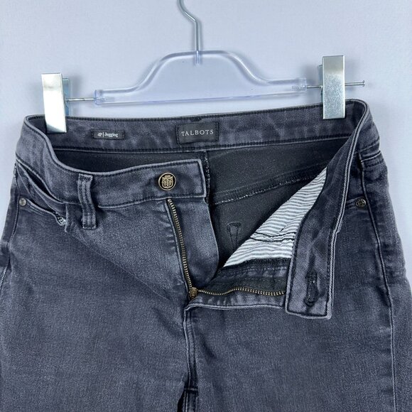 Talbots Jegging Jeans Womens Size 4 Petite Mid Rise Dark Wash Stretch Black - Picture 7 of 14